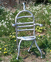 Chair of Reflection - created from welded steel tubes