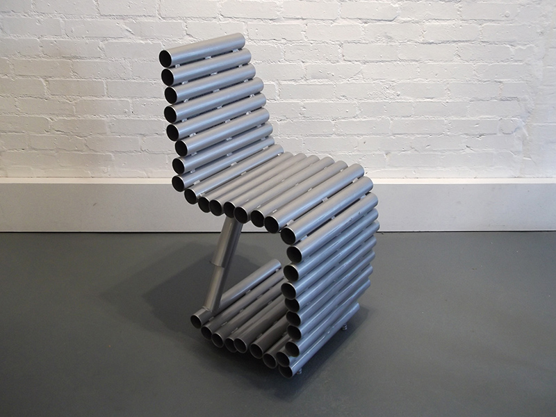 Tube Chair - upcycled welded steel tubes