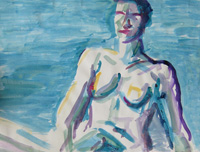 Acrylic drawing from life - A1