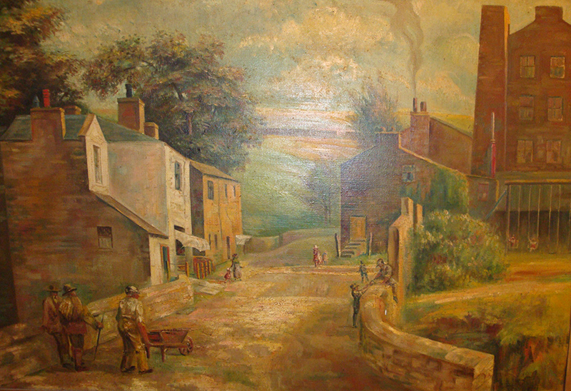 Oil painting of Roughlee, East Lancashire