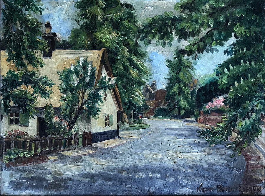 K Baldwin-Smith house and studio in Shelford - Oil on canvas