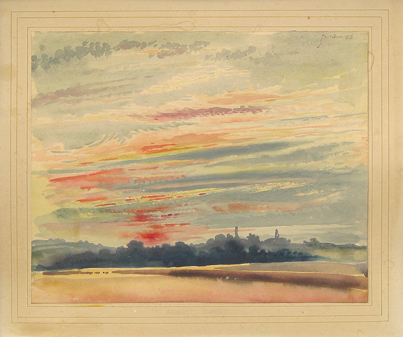 August Sunset - watercolour painting