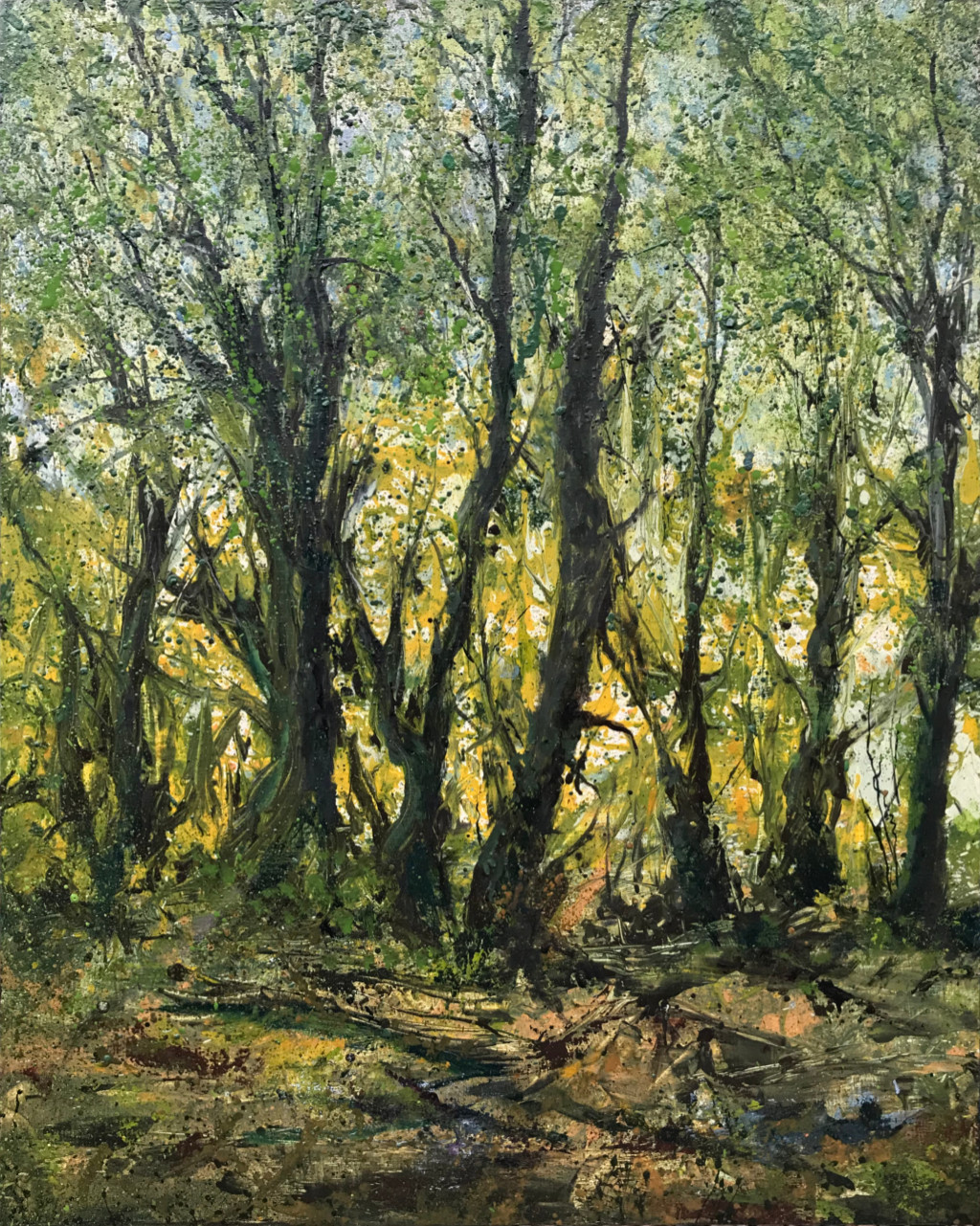 Landscape painting, At the edge of the wood 1
