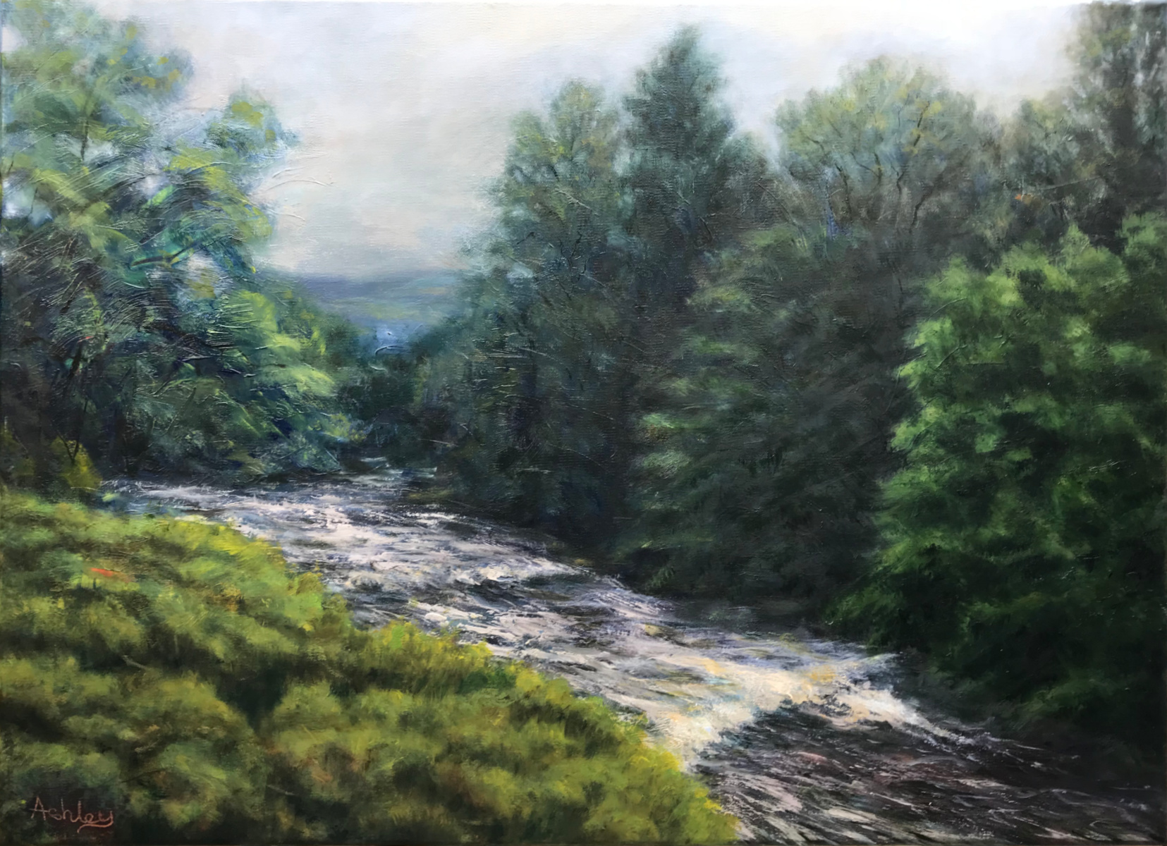 Aysgarth Falls painting