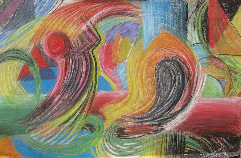 Abstract pastel sketch