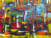 Abstract oil painting - Abstract Windows