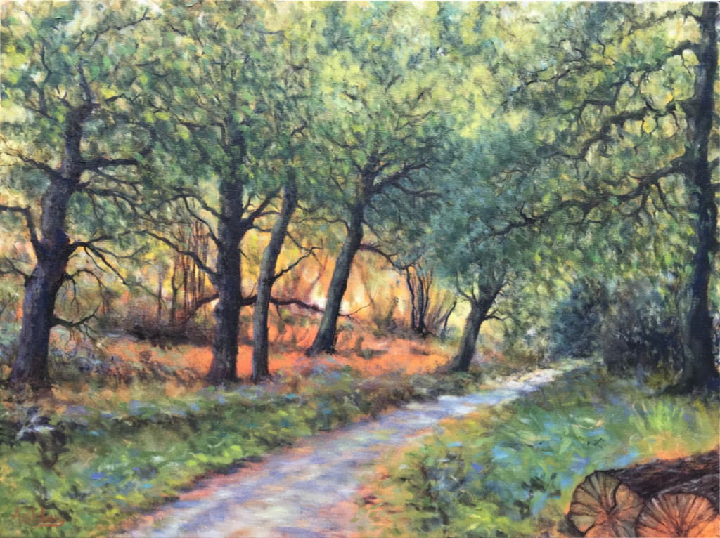 Landscape painting, Wiveton Wood