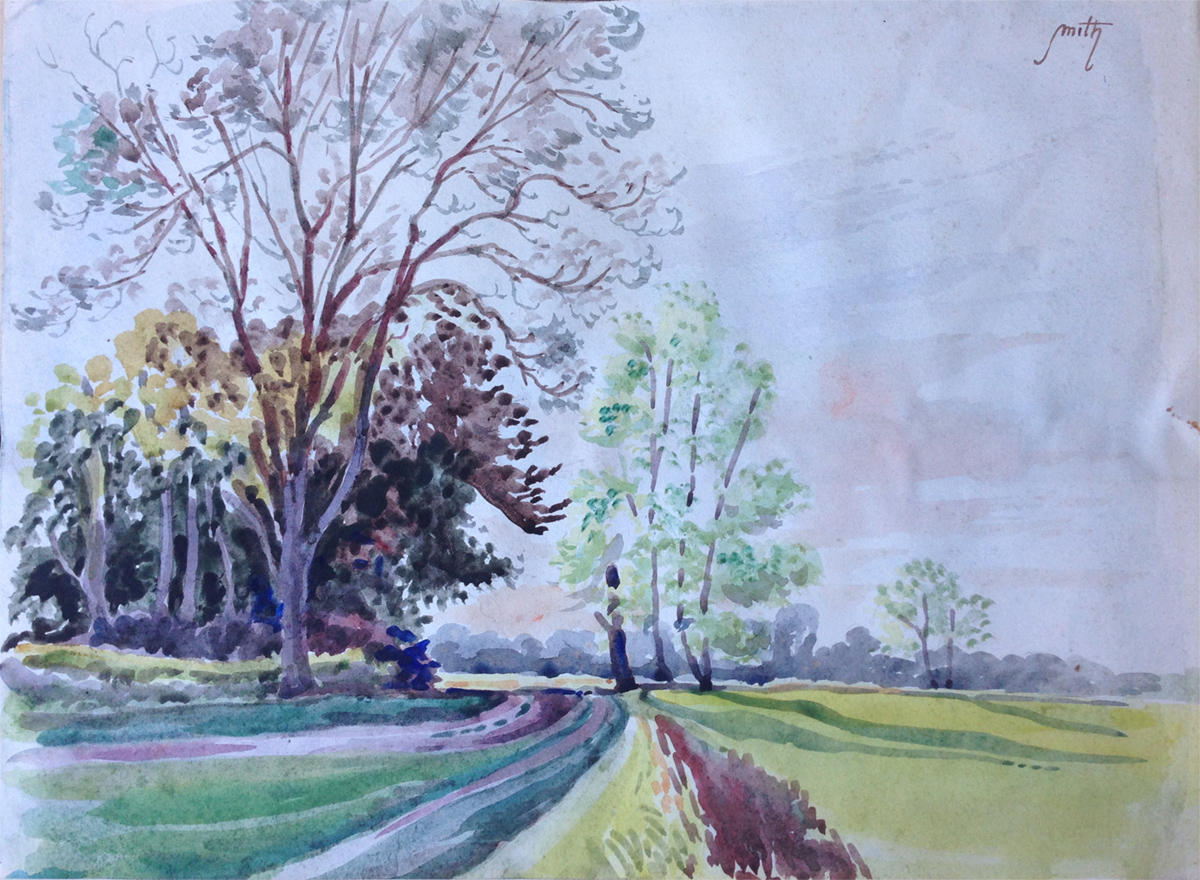 Watercolour landscape by Kenneth Baldwin-Smith ARCA