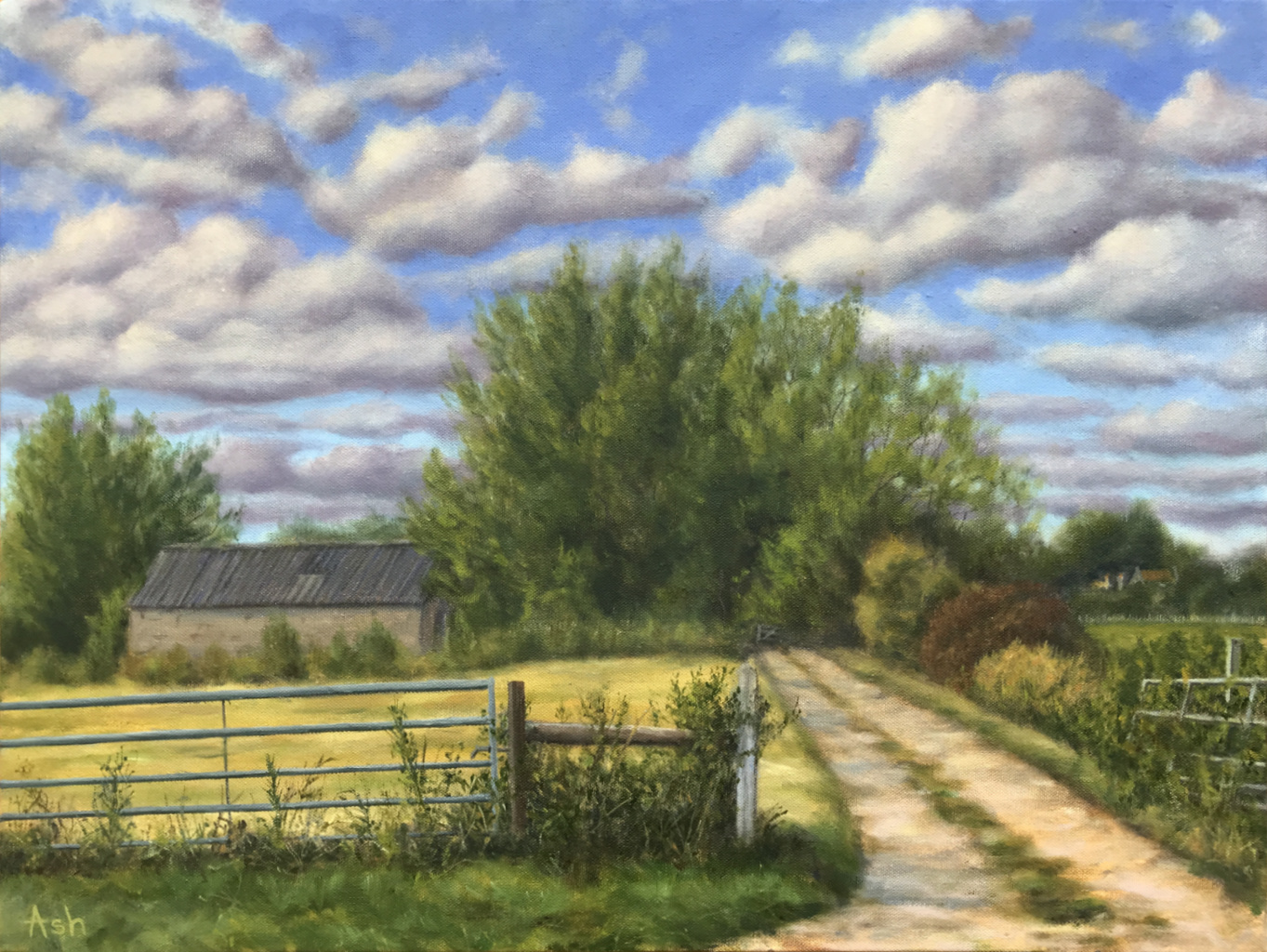 Holt Road, Cley next to Sea. landscape painting