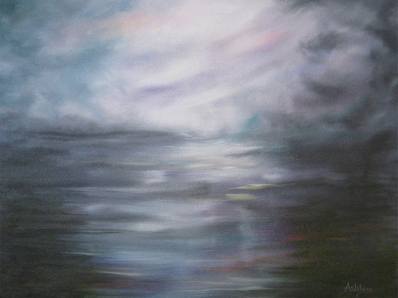 Original oil painting titled Fen Storm