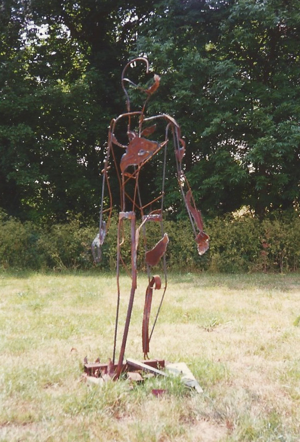 Sentinel sculpture - exhibited at Chilford Hall